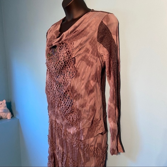 Adam Jacobs long sleeved grey dress - Picture 3 of 7